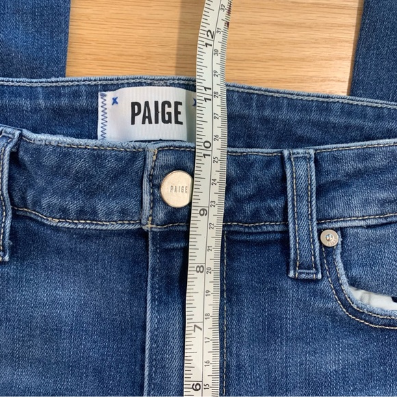 PAIGE High Rise Laurel Canton Jacques Bootcut Denim Jeans Medium Wash Sz 28 - Picture 12 of 15